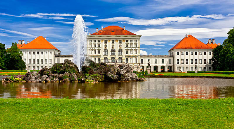 Nymphenburg Palace in Munich's western district Neuhausen-Nymphenburg, Bavaria, Germany Nymphenburg Palace in Munich's western district Neuhausen-Nymphenburg, Bavaria, Germany