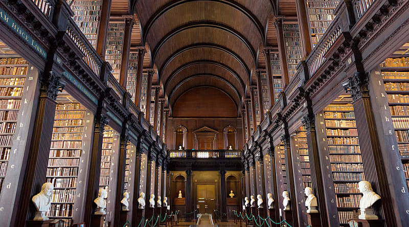 Trinity College library in Dublin, Ireland Trinity College library in Dublin, Ireland