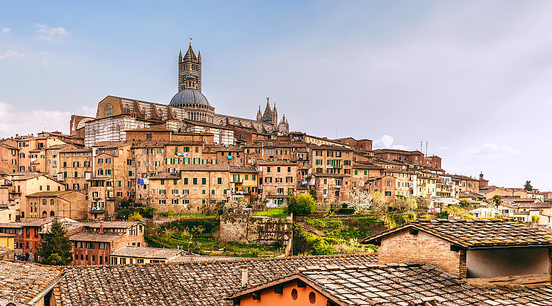Impressive panoramic view of the city of Siena Impressive panoramic view of the city of Siena