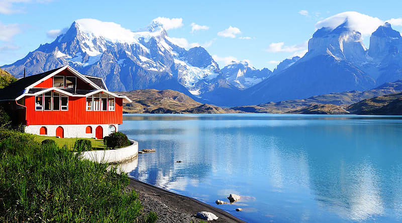 Pehoe Lake, Torres del Paine National Park, Chile Pehoe Lake, Torres del Paine National Park, Chile