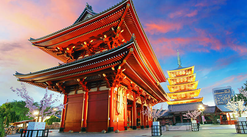 Sensoji-ji Temple in Asakusa, Japan. Sensoji-ji Temple in Asakusa, Japan.