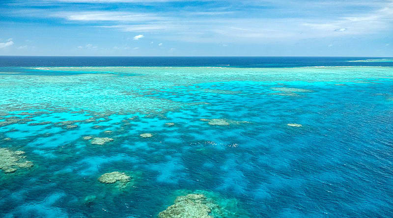Great Barrier Reef, Australia, the world's largest coral reef located in the Pacific Ocean Great Barrier Reef, Australia, the world's largest coral reef located in the Pacific Ocean