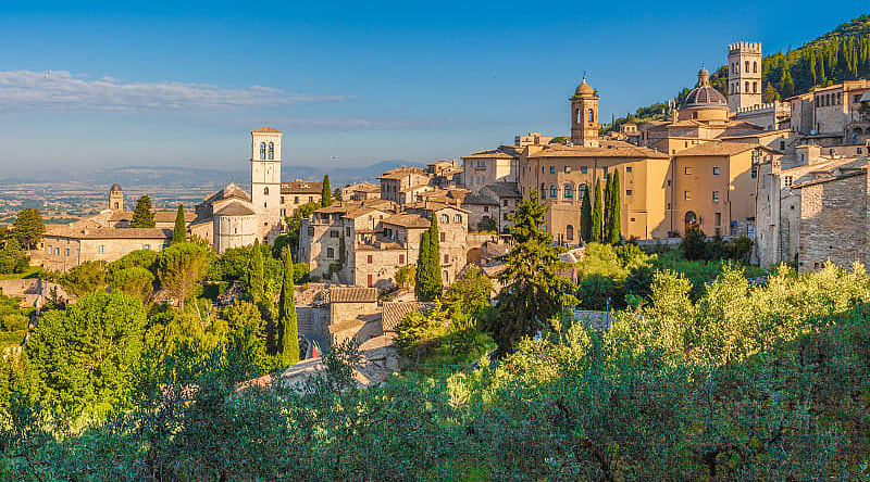 Umbrian Hills in the Midday Sun, Italy Umbrian Hills in the Midday Sun, Italy