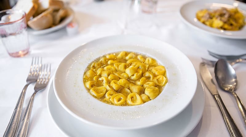 Tortellini en Brodo. Photo courtesy of CityFoodsters/Flickr Tortellini en Brodo in Emilia-Romagna, Italy