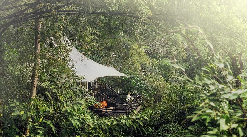 Luxury tent in the Chiang Rai wilderness. Photo courtesy Chiang Rai Four Season Tented Camp Luxury tent in the Chiang Rai wilderness. Photo courtesy Chiang Rai Four Season Tented Camp