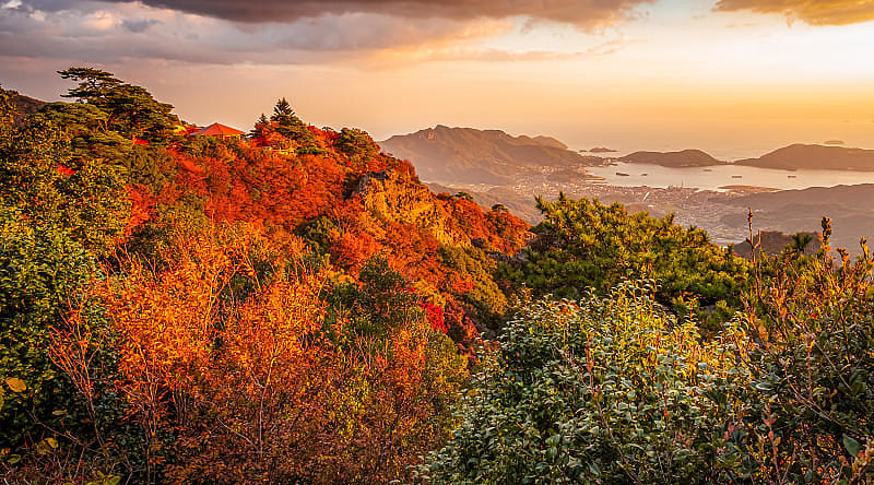 Kankakei Gorge on Shodoshima island, Japan Kankakei Gorge on Shodoshima island, Japan
