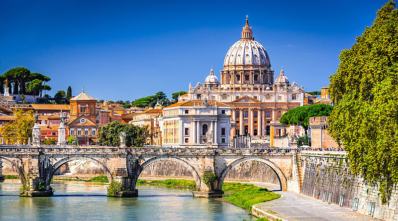 St. Angelo Bridge in Rome, Italy St. Angelo Bridge in Rome, Italy