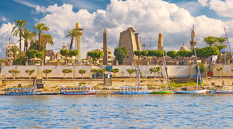 Karnak Temple on the Nile River in Luxor, Egypt Karnak Temple on the Nile River in Luxor, Egypt