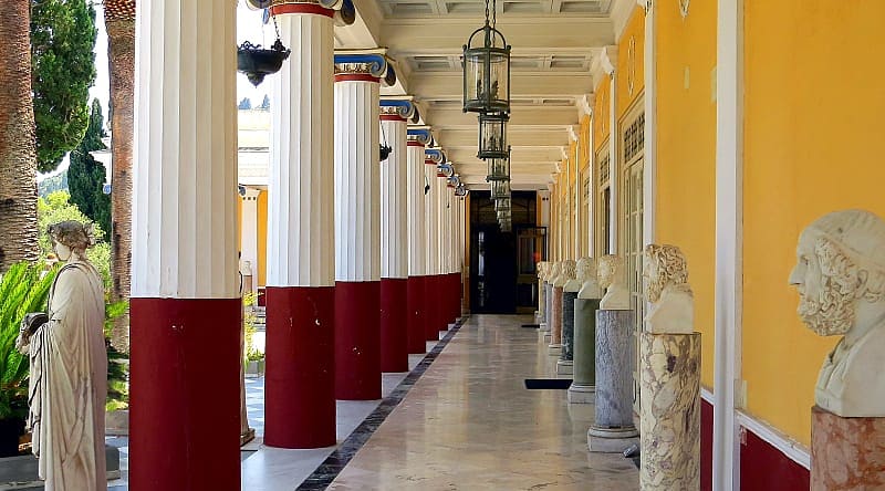 Achilleion Palace hall in Corfu, Greece Achilleion Palace hall in Corfu, Greece