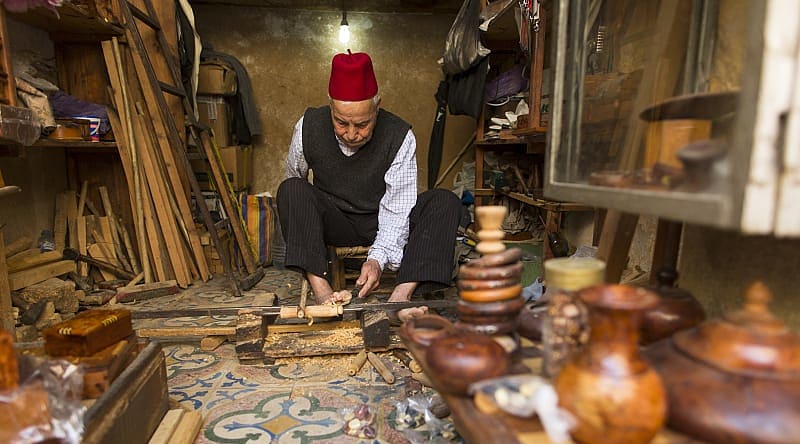 Hand crafted woodwork artisan in Fez, Morocco Hand crafted woodwork artisan in Fes, Morocco