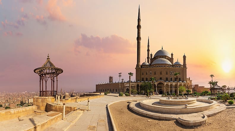 The Great Mosque of Muhammad Ali Pasha at the Citadel of Saladin in Cairo, Egypt The Great Mosque of Muhammad Ali Pasha at the Citadel of Saladin in Cairo, Egypt