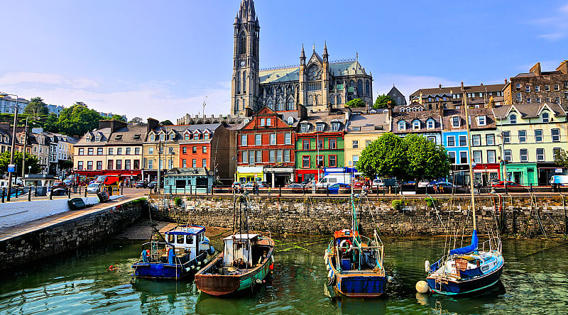The harbor of Cobh in County Cork, Ireland The harbor of Cobh in County Cork, Ireland