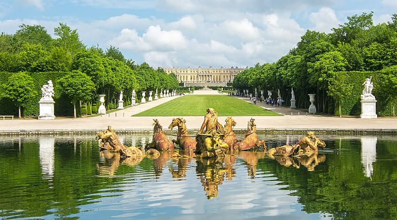 Versailles Gardens, France Apollo fountain in the Versailles Gardens, France