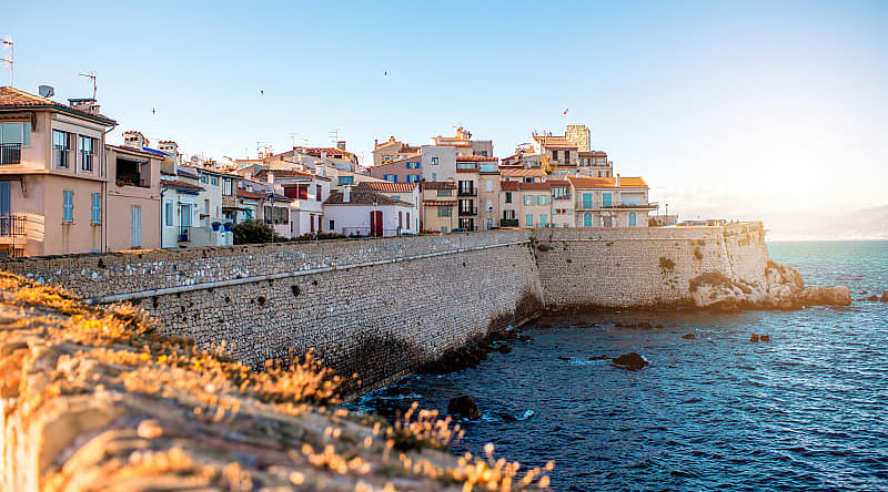 Coastal village and fortification of Antibes on the French Riviera in France. Coastal village and fortification of Antibes on the French Riviera in France.