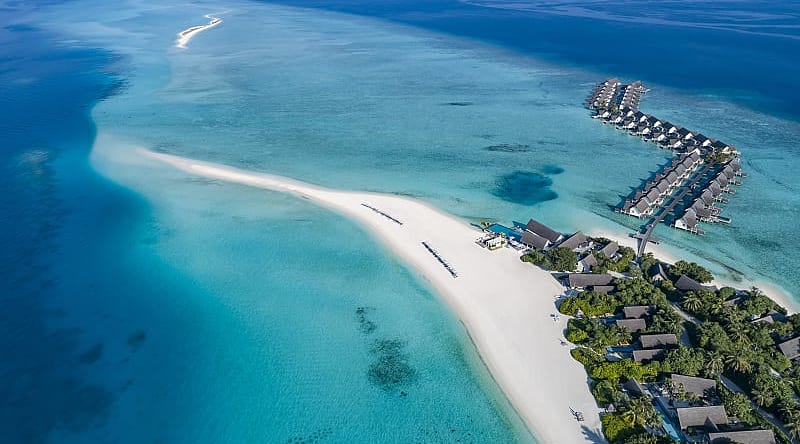 Aerial view of the Four Seasons at Landaa Giraavaru in the Maldives. Photo courtesy of Markus Gortz / Four Seasons Aerial view of the Four Seasons at Landaa Giraavaru in the Maldives. Photo courtesy of Markus Gortz / Four Seasons