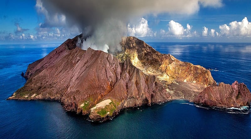 Photo courtesy Shaun Jeffers / New Zealand Tourism White Island is New Zealand's only active volcanic island.