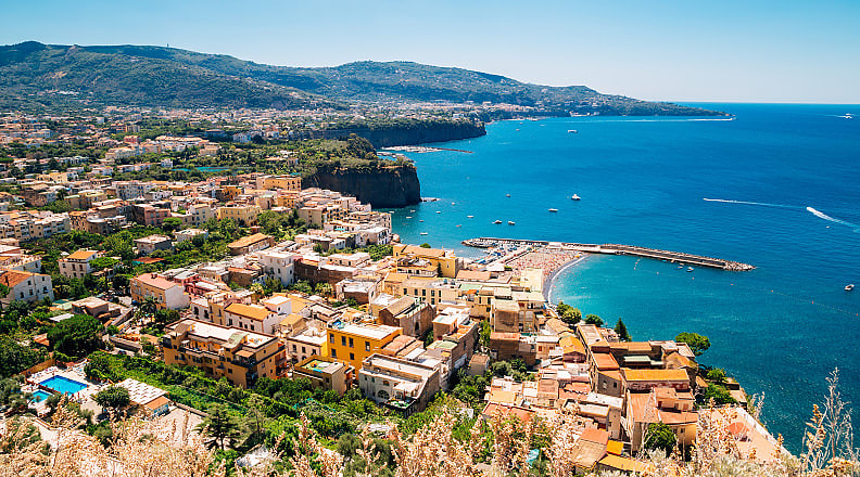 Sorrento coast in Italy