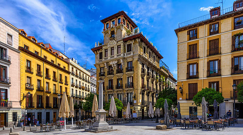View of the old square in Madrid, Spain View of the old square in Madrid, Spain