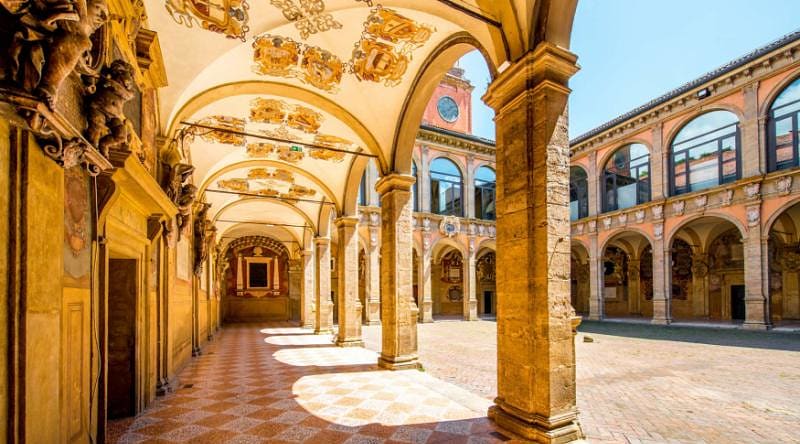 Photo credit: RossHelen / Shutterstock.com Municipal Library of Bologna in Italy