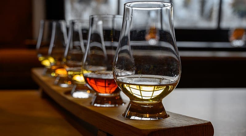 Glasses of the famous single malt Scotch whiskey Glasses of the famous single malt Scotch whiskey