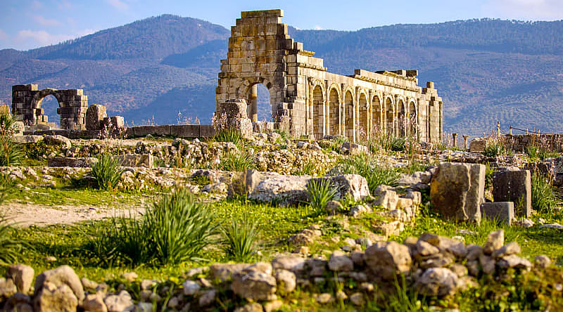 Ruins of the ancient Roman city of Volubilis in Morocco Ruins of the ancient Roman city of Volubilis in Morocco