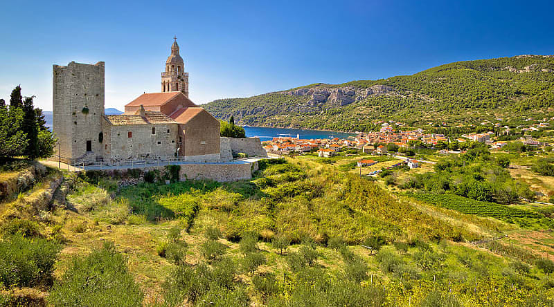 Komiza on Vis Island, Croatia The town of Komiza on Vis Island