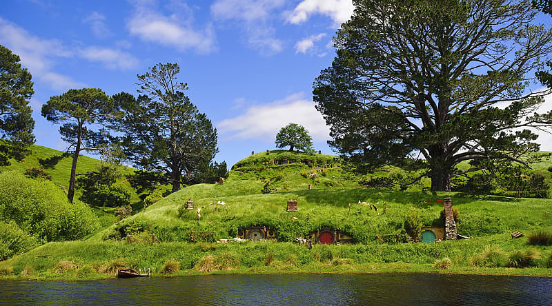 Hobbiton™ in Matamata, New Zealand. Photo courtesy of New Zealand Tourism/Ian Brodie Hobbiton™ in Matamata, New Zealand. Photo courtesy of New Zealand Tourism/Ian Brodie
