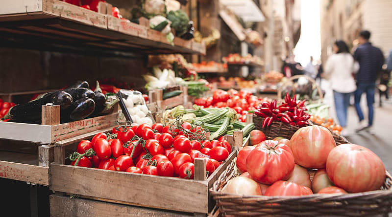 Market in Florence, Italy Fresh vegetable at market in Florence, Italy