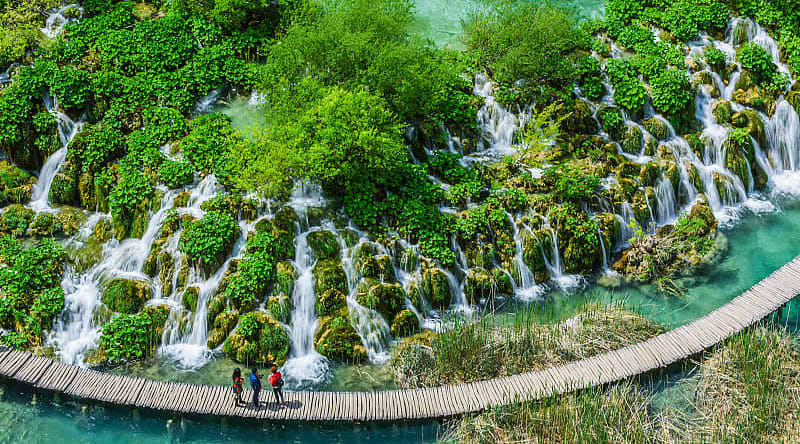 Waterfalls in Plitvice Lakes National Park. Waterfalls in Plitvice Lakes National Park.