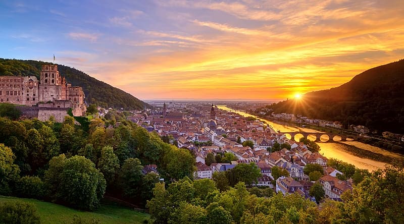 Heidelberg, Germany Sunset in Heidelberg, Germany