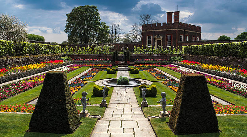 The Hampton Court Palace in England The Hampton Court Palace in England