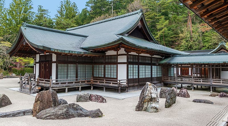 Buddhist community of Mount Koya in Koyasan, Japan Buddhist community of Mount Koya in Koyasan, Japan