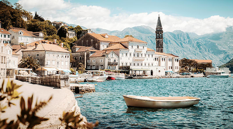 The town of Perast in Kotor Bay. The town of Perast in Kotor Bay.