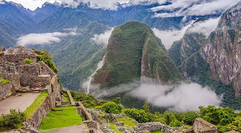 The great Inca city of Machu Picchu in Peru The great Inca city of Machu Picchu in Peru
