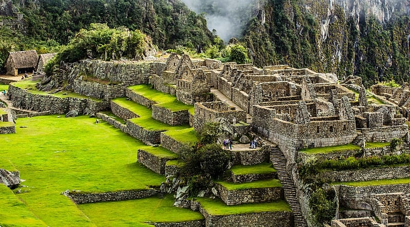 View of the ancient city of Machu Picchu in Peru View of the ancient city of Machu Picchu in Peru