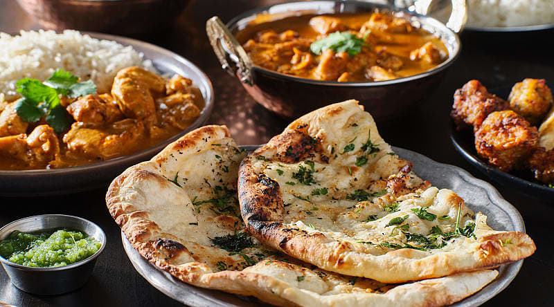 Traditional Indian naan bread Traditional Indian naan bread