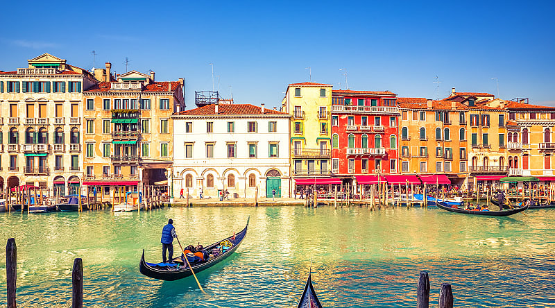 Grand Canal in Venice at sunrise in Italy Grand Canal in Venice at sunrise in Italy