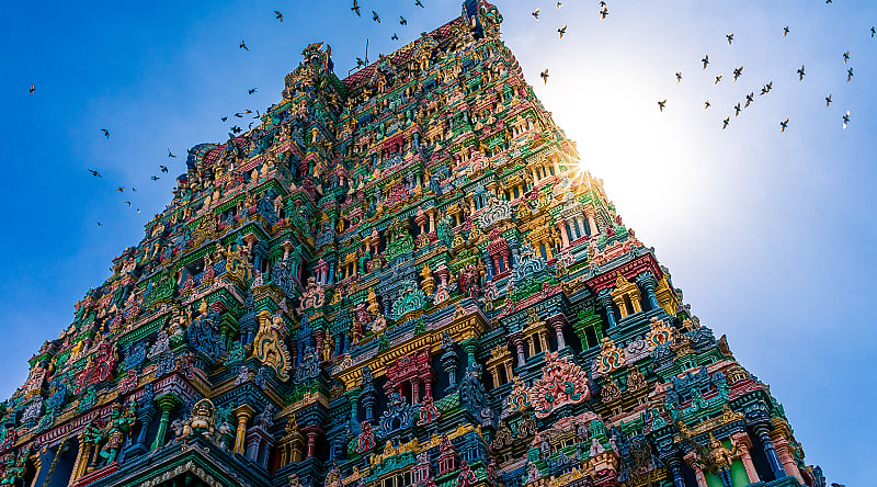 Meenakshi, Hindu temple in Madurai, India Meenakshi, Hindu temple in Madurai, India