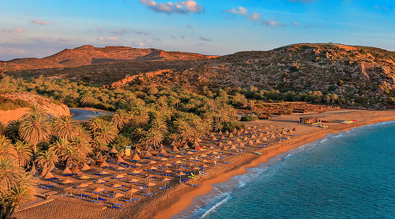 Beach view of Crete in Greece Beach view of Crete in Greece