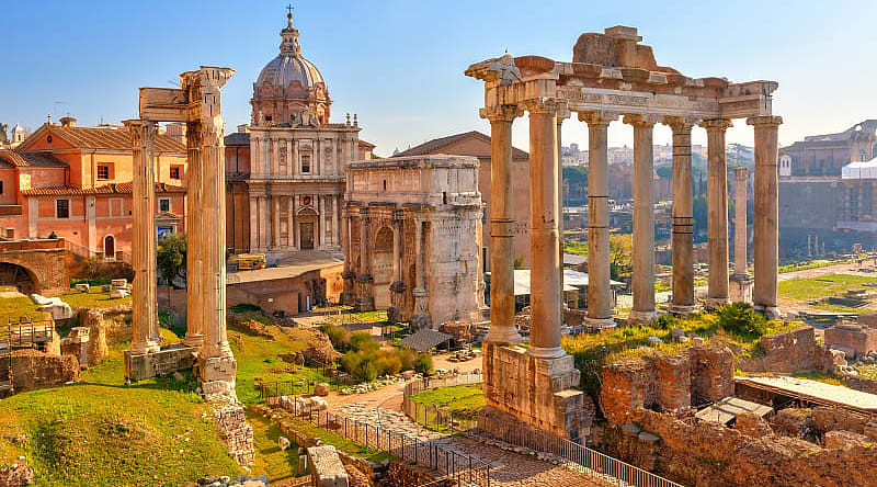 Trod the paths that were once walked by Cicero and Caesar during a visit to the Roman Forum Trod the paths that were once walked by Cicero and Caesar during a visit to the Roman Forum