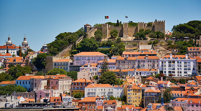 View of the city and castle of Alfama São Jorge, Lisbon View of the city and castle of Alfama São Jorge, Lisbon