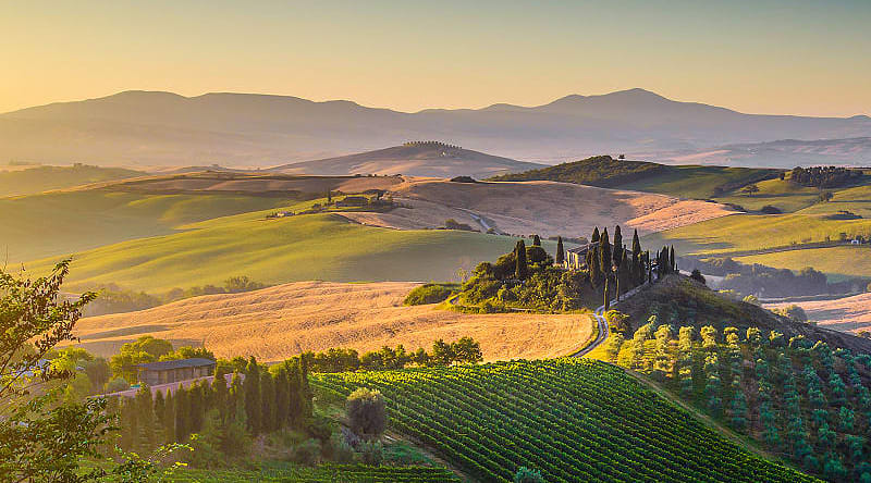 Val d'Orcia in Tuscany, Italy Val d'Orcia in Tuscany, Italy