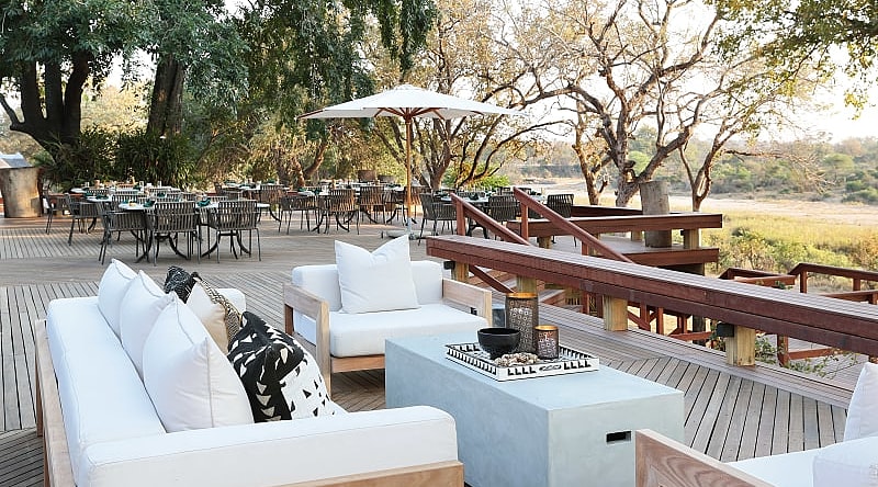 Best of the Greater Kruger Luxury Safari - Malamala Camp Luxurious deck at Malamala Camp in South Africa