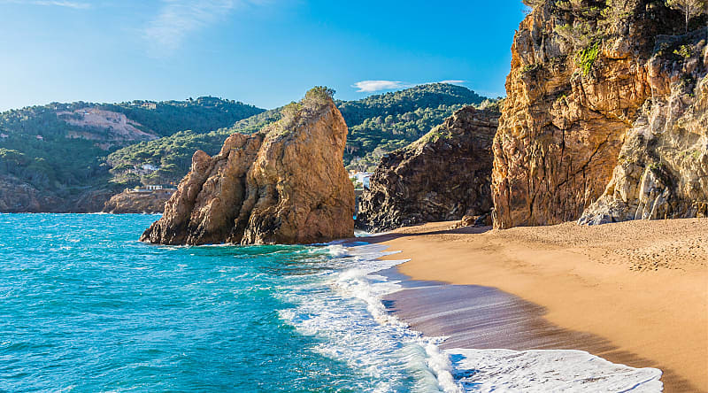 A beach in Costa Brava, Spain A beach in Costa Brava, Spain