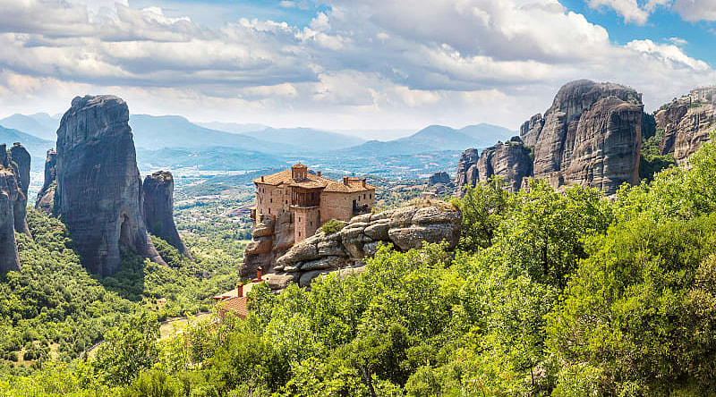 The medieval monasteries of Meteora. The medieval monasteries of Meteora.