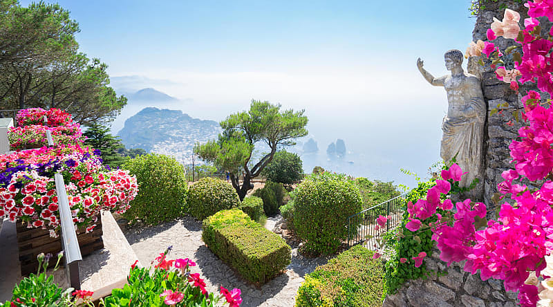 Capri, Italy View of Capri Island from Mount Solaro in Italy