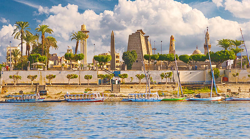Karnak Temple on the Nile River in Luxor, Egypt Karnak Temple on the Nile River in Luxor, Egypt