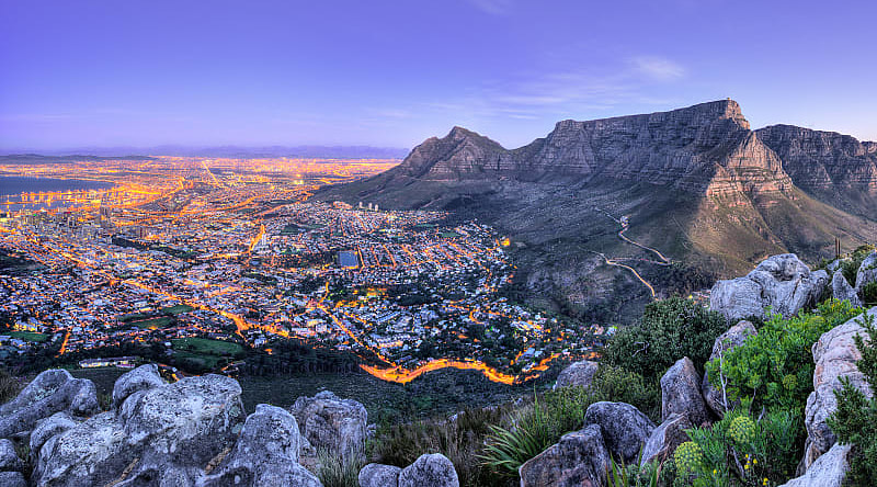 Aerial view of Cape Town and Table Mountain in South Africa Aerial view of Cape Town and Table Mountain in South Africa