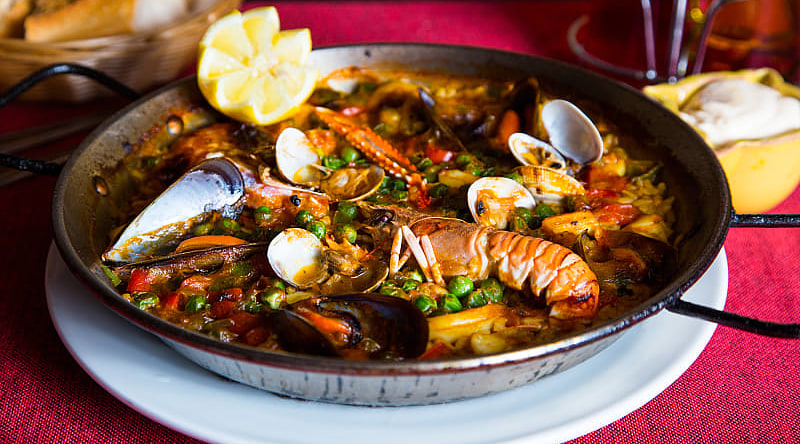 Traditional Spanish paella dish Traditional Spanish paella dish