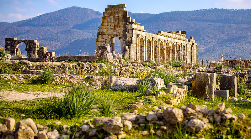 Ruins of the ancient Roman city of Volubilis in Morocco Ruins of the ancient Roman city of Volubilis in Morocco